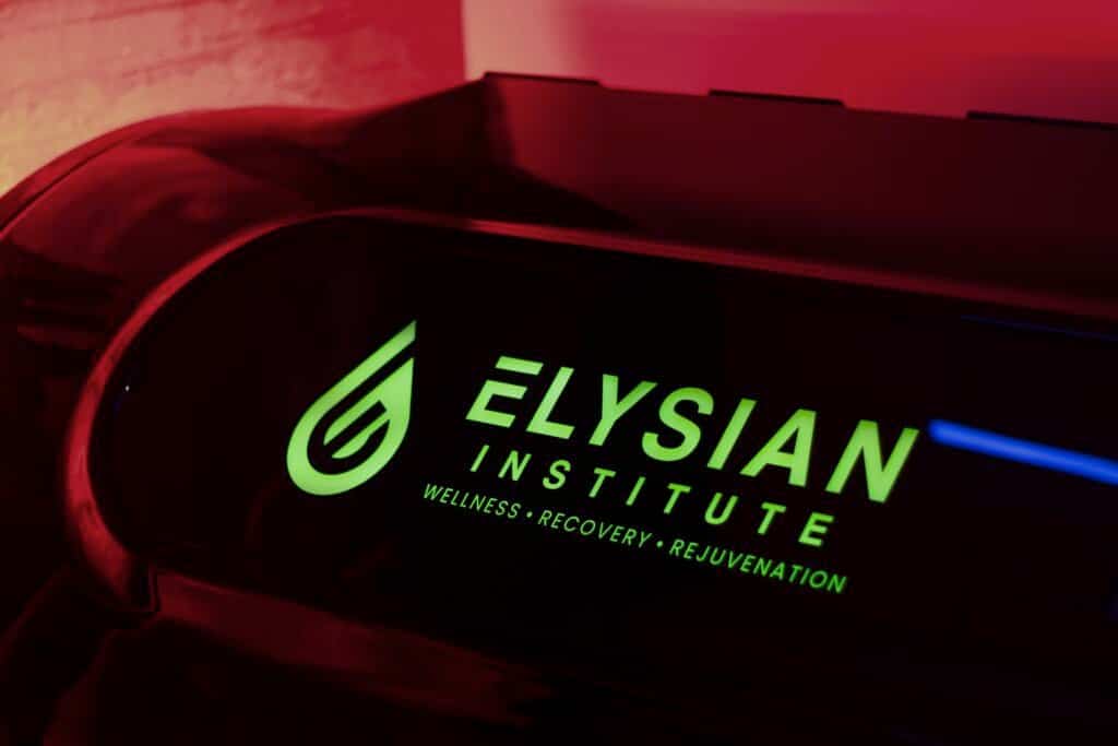 Red light therapy treatment session at Elysian Institute in Bigfork, Montana