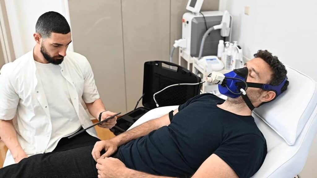 PNOE resting metabolic rate test at Elysian Institute in Bigfork, Montana