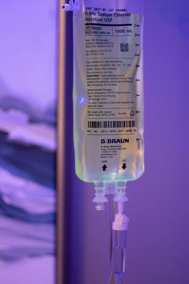 IV hydration treatment session at Elysian Institute in Bigfork, Montana